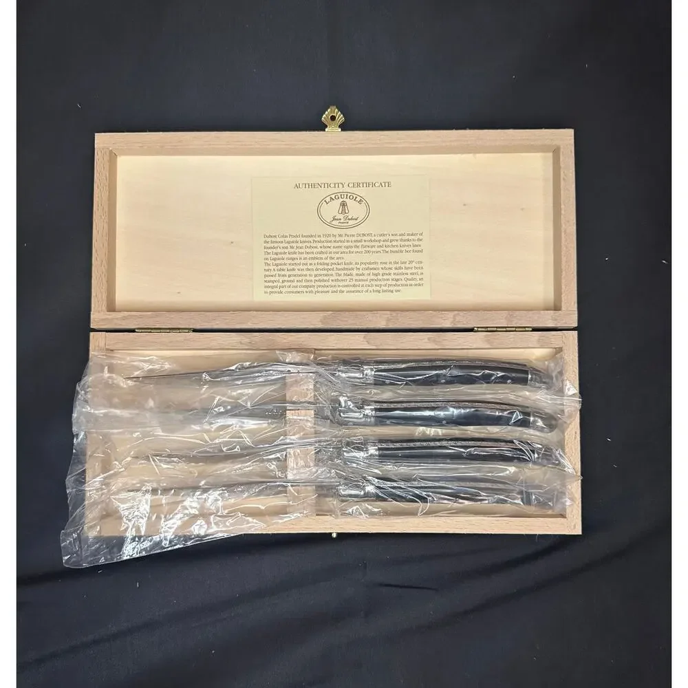 Laguiole Jean Dubost Steak Knives, Set of 4 & Case